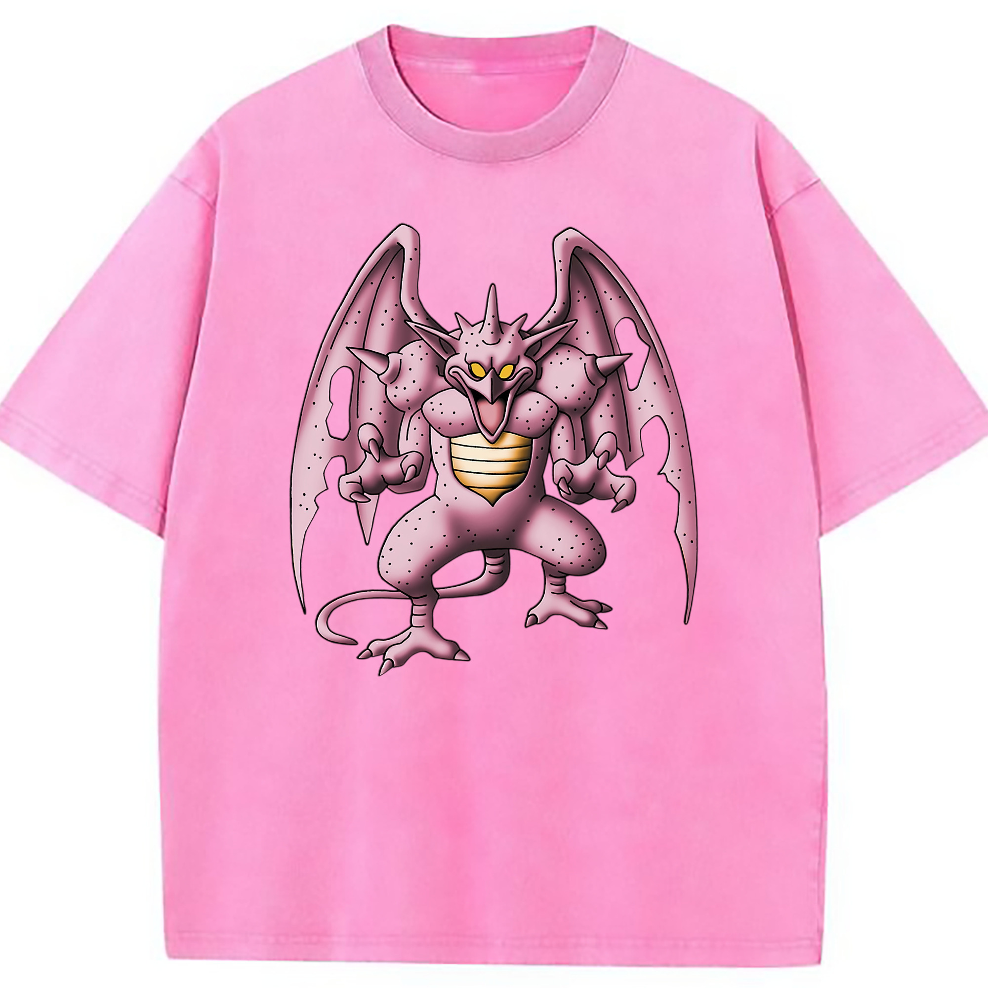 （画像用） ドラゴンクエスト Doragon Kuesuto Dragon Quest 綿100% ヴィンテージ風 半袖Tシャツ（フロントプリント）